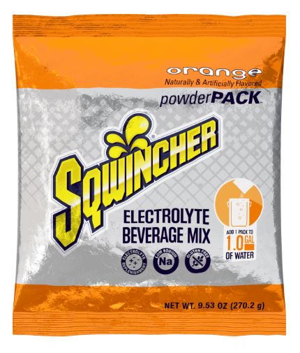 DRINK SQWINCHER POWDER PACK 1GL ORANGE 80/CS - Powder Concentrate
